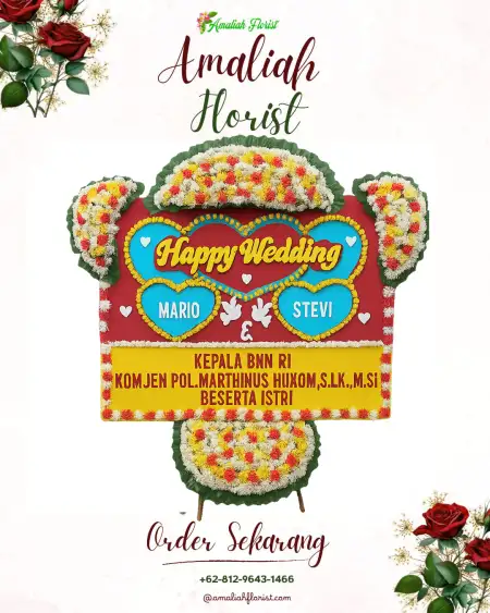 Papan Bunga Pernikahan Sampalan Kelod